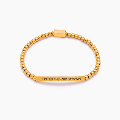 Laat de zware dagen niet winnen - Kralenarmband - Motiverende sieraden