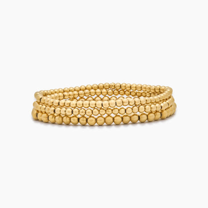 433 Gouden Kralenarmbanden Stapel - Laagjes Goudkleurige Sieradenset