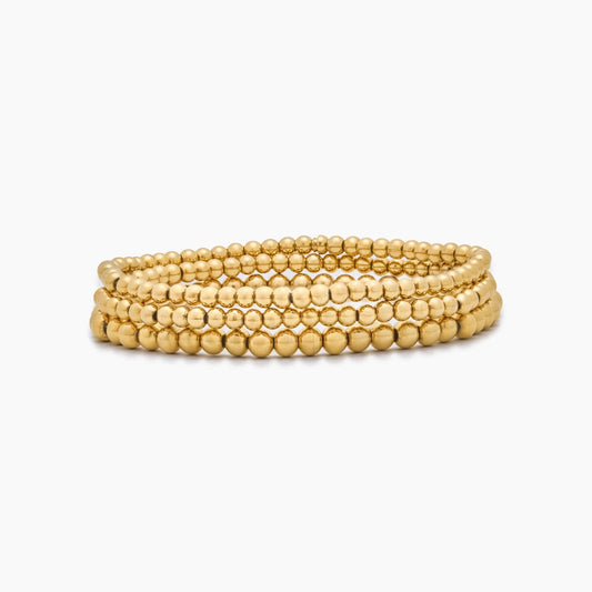433 Gouden Kralenarmbanden Stapel - Laagjes Goudkleurige Sieradenset