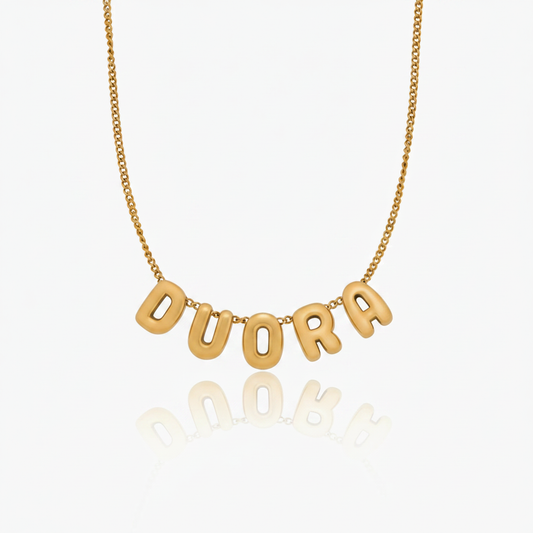 Bubble Gepersonaliseerde Naamketting - Sieraden met Naam