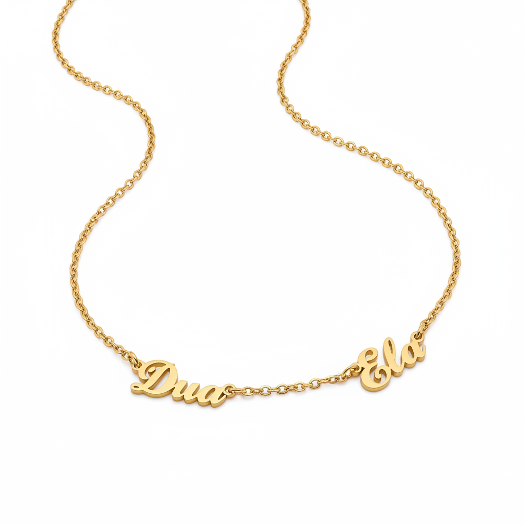 Gelaagde ketting met meerdere namen – Personaliseer met meerdere namen