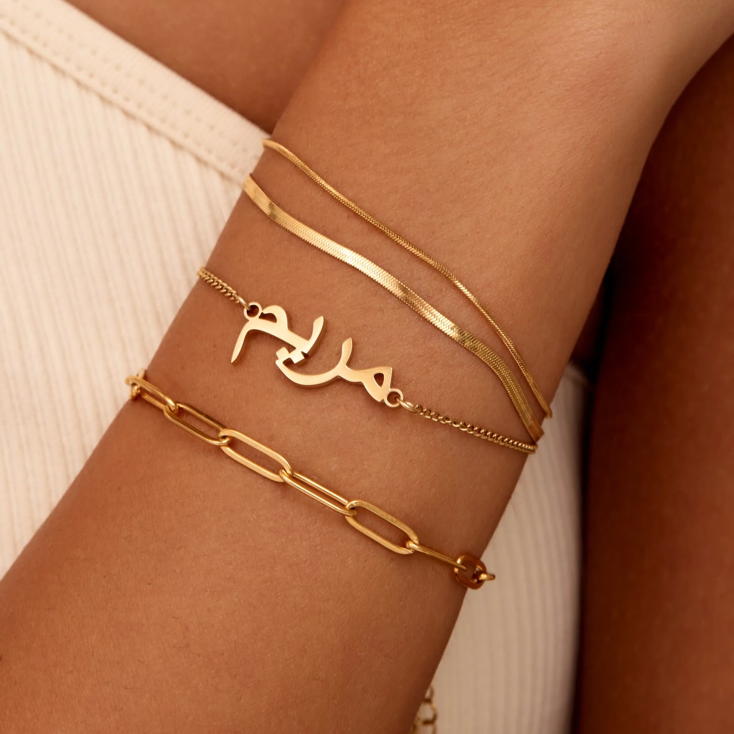 Glinsterende gelaagde dubbele slangenarmband voor dagelijkse elegantie