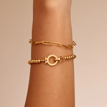 Tijdloze gouden kralenarmband
