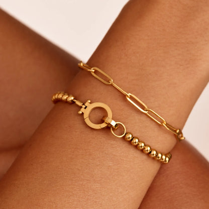 Tijdloze alledaagse paperclip-armband