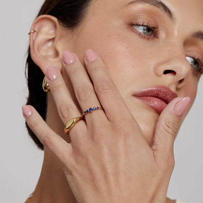 Belle Stapelbare Geboortestenenring - Elegante Gelaagde Sieraden voor Persoonlijke Stijl