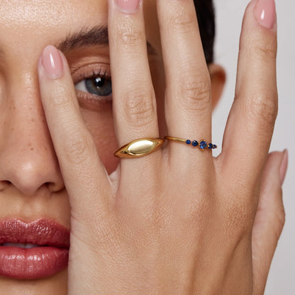 Belle Stapelbare Geboortestenenring - Elegante Gelaagde Sieraden voor Persoonlijke Stijl