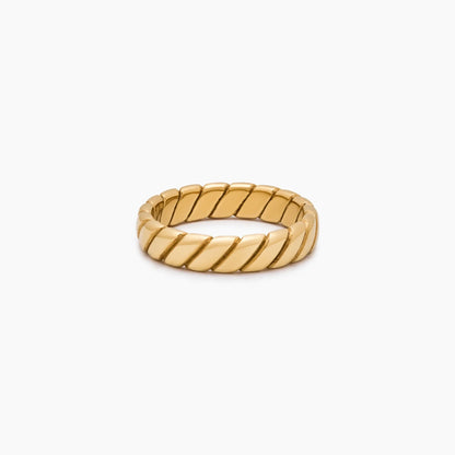 Gedurfde Twist Ring: Een stoer, modern statement