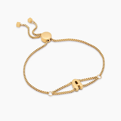Fijne bubbelbedelarmband met initiaalbedel