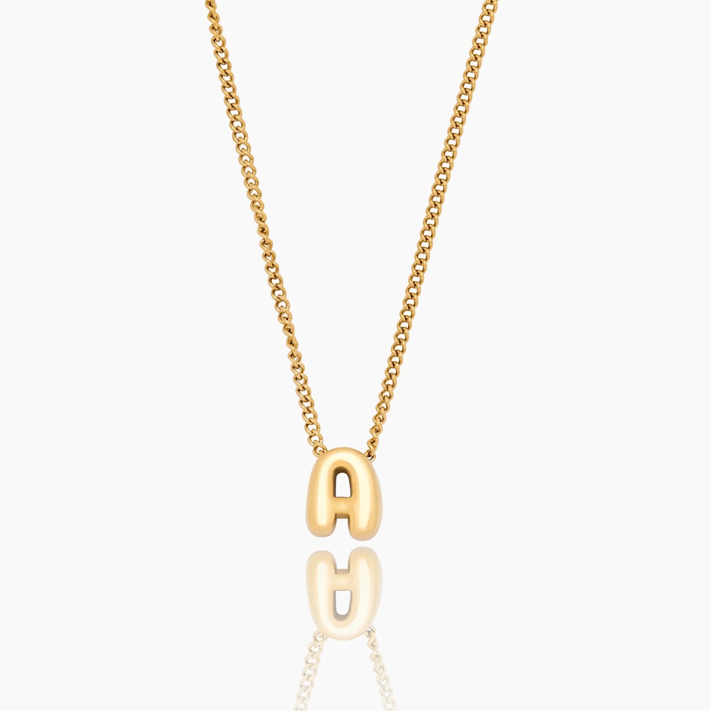 Initiaalhanger ketting geïnspireerd op bubbels