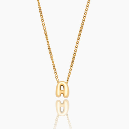 Initiaalhanger ketting geïnspireerd op bubbels