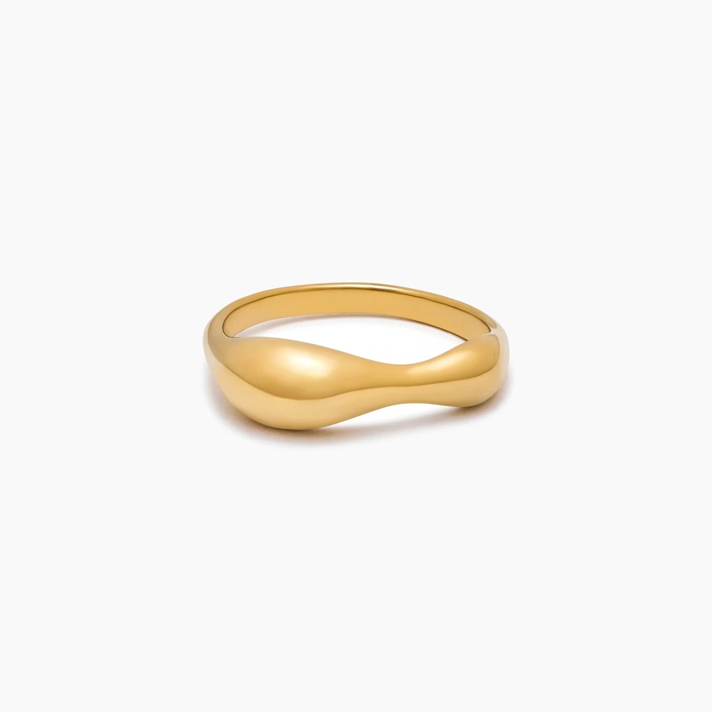 Gevormde Golf Statement Ring - Gedurfde Moderne Oceaan-geïnspireerde Sieraad