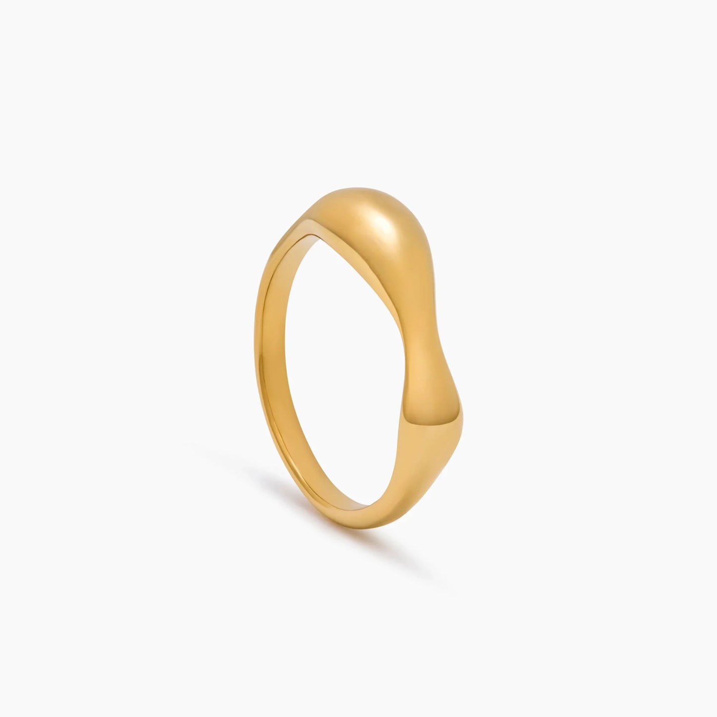 Gevormde Golf Statement Ring - Gedurfde Moderne Oceaan-geïnspireerde Sieraad