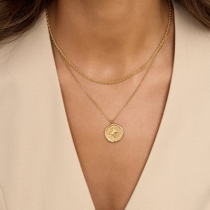 Gouden Kompas Hangerketting - Tijdloze Maritieme Charme