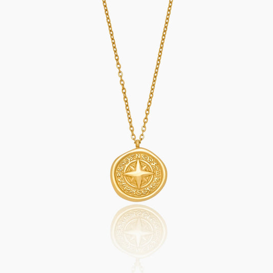 Gouden Kompas Hangerketting - Tijdloze Maritieme Charme