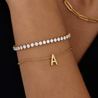 Handgemaakt Delicaat Initiaal Bedel Armband