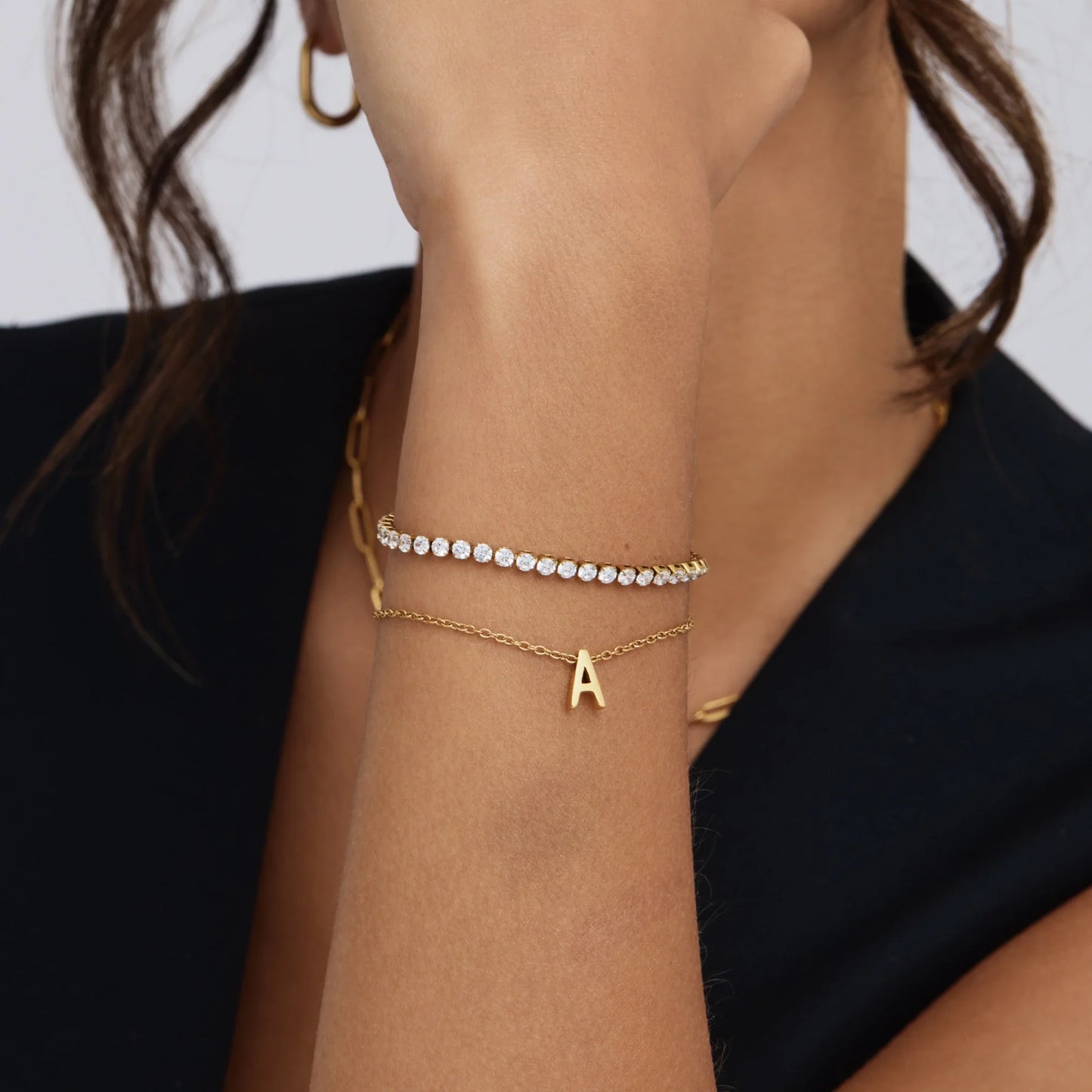 Handgemaakt Delicaat Initiaal Bedel Armband