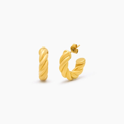 Demi Twist Oorbellen – Moderne, Elegante Draai-ontwerp