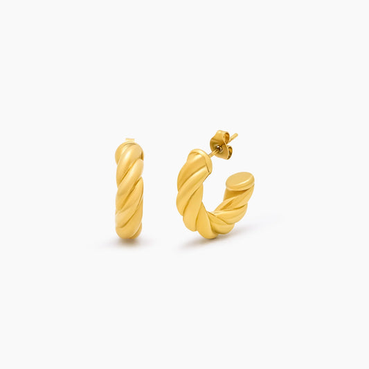 Demi Twist Oorbellen – Moderne, Elegante Draai-ontwerp