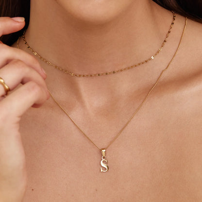 Elegante gouden initiaalbedelketting