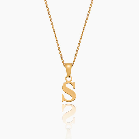 Elegante gouden initiaalbedelketting