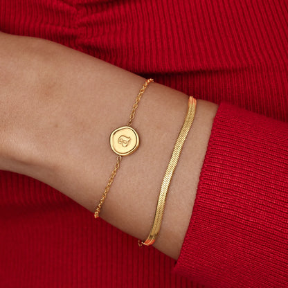 Gepersonaliseerde initialen-stempelarmband