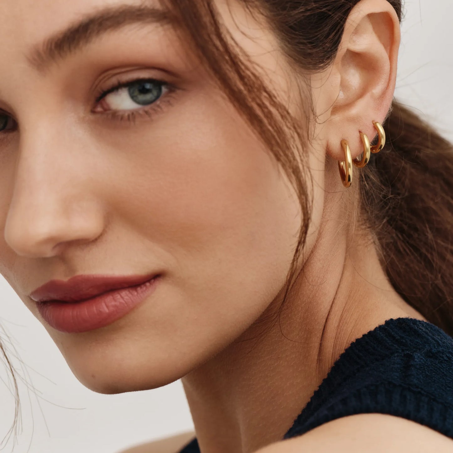 Tijdloze gouden hoepeloorbellen set