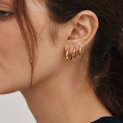 Tijdloze gouden hoepeloorbellen set