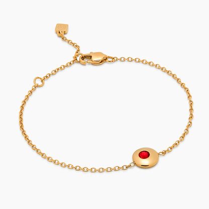 Delicaat mini geboortesteen bedelarmband