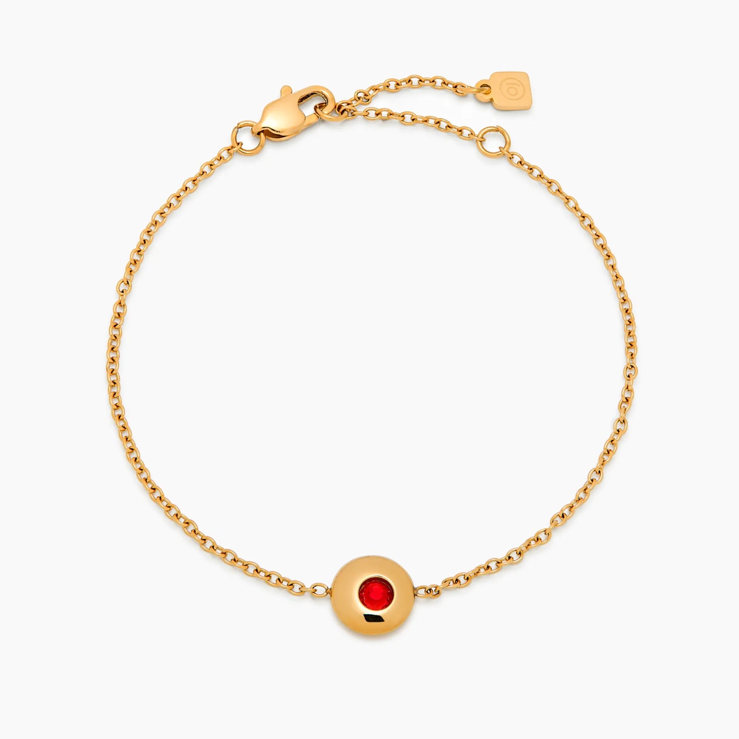 Delicaat mini geboortesteen bedelarmband
