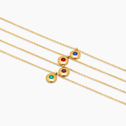 Fijne mini geboortesteenhangerketting