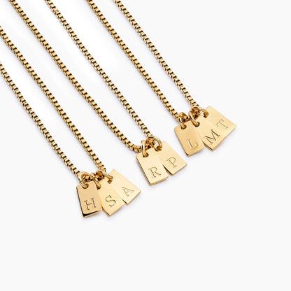 Gepersonaliseerde initiële tagketting - Aangepaste letterhanger