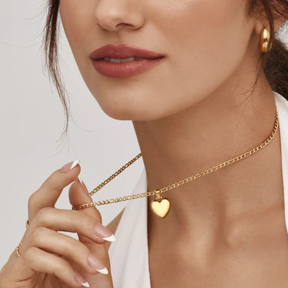 Schattige hartvormige pendantketting