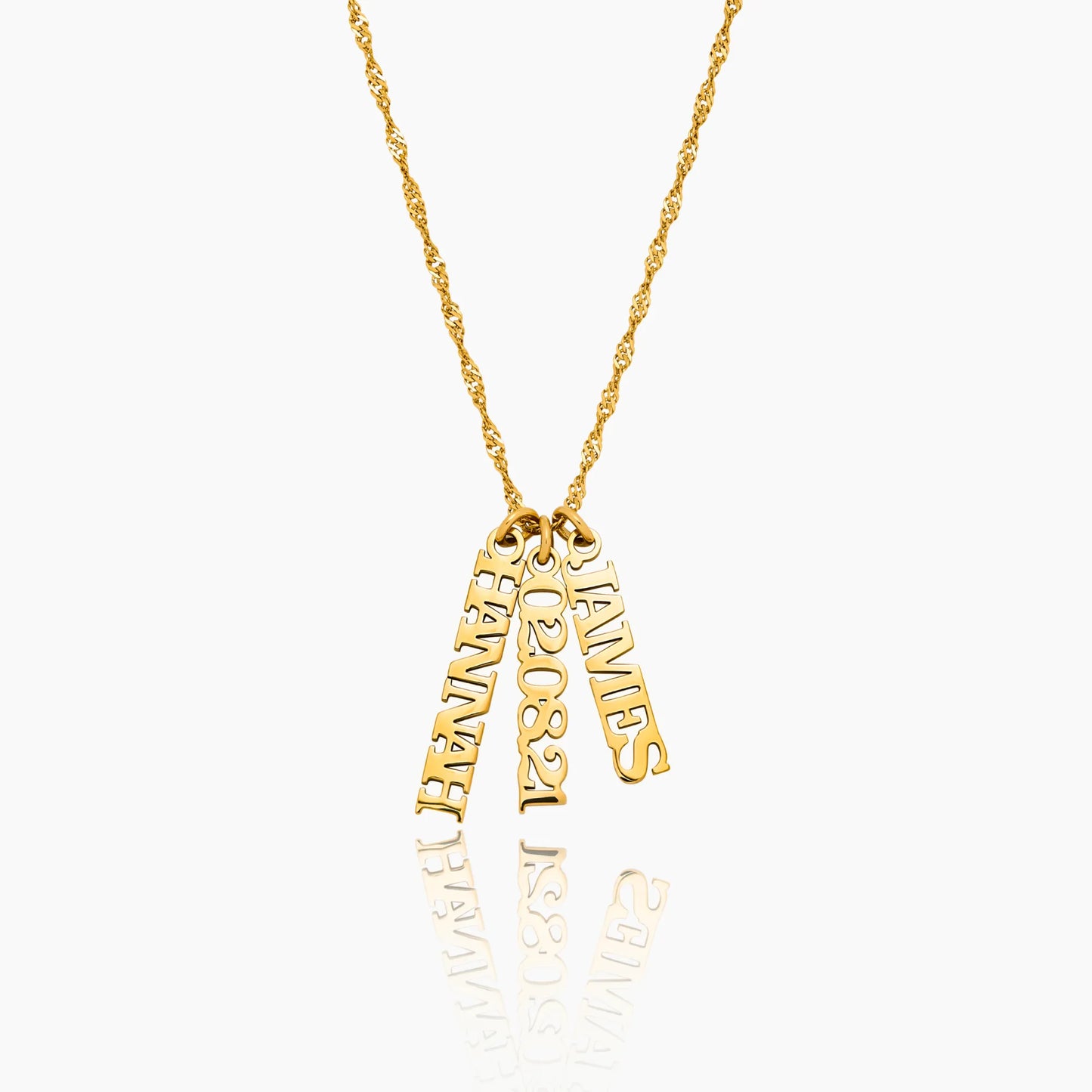 Singapore ketting met meerdere namen — Personaliseer met jouw namen