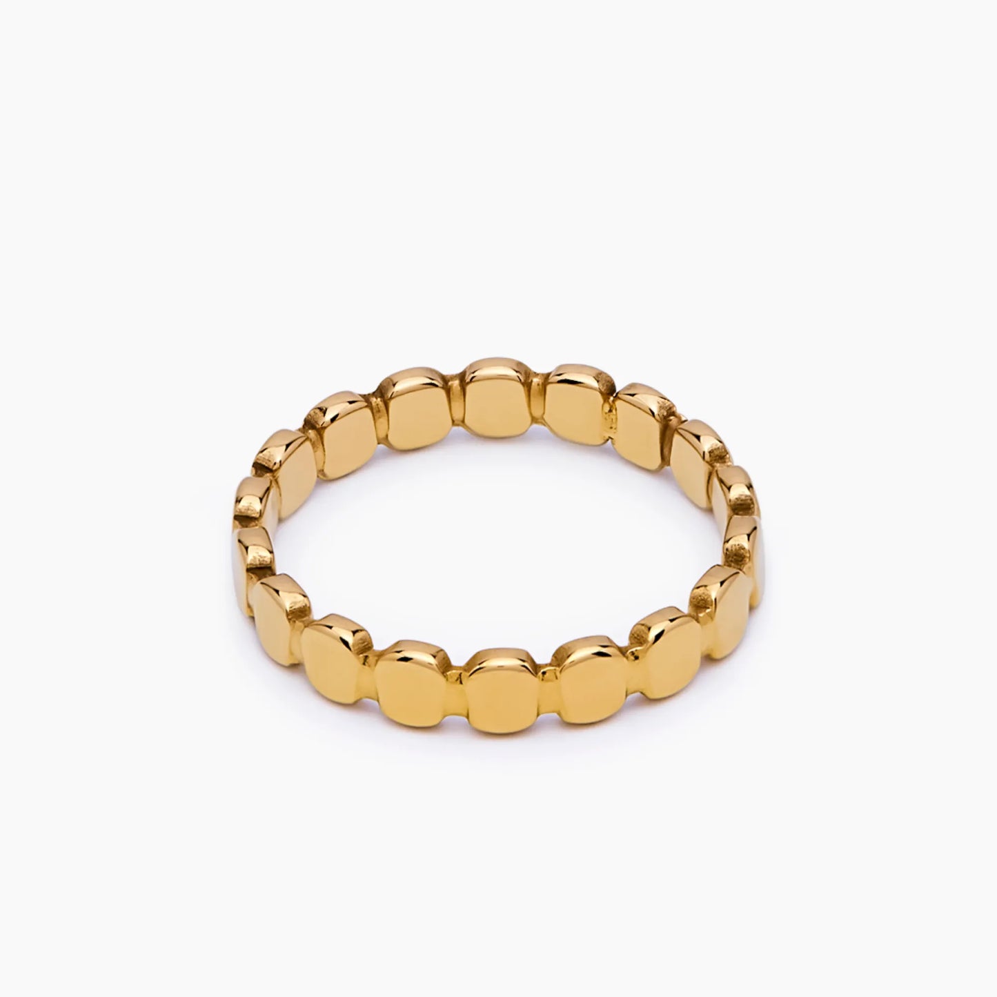 Glinsterende gouden kralenring