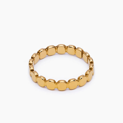Glinsterende gouden kralenring