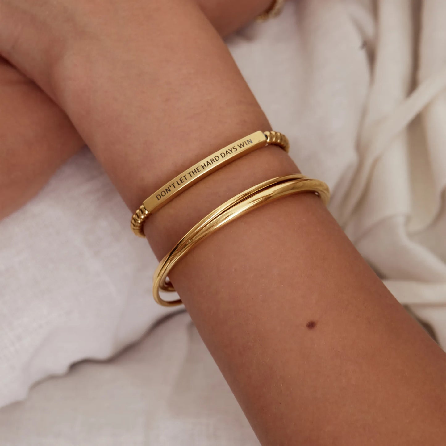 Laat de zware dagen niet winnen - Kralenarmband - Motiverende sieraden