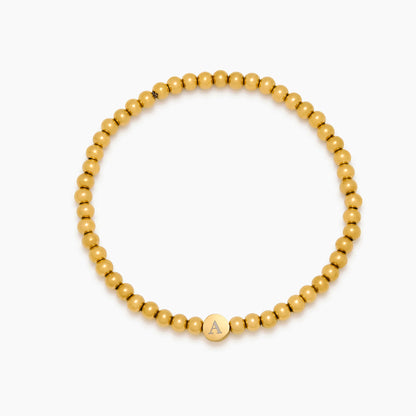 Op maat gemaakte gegraveerde initiaal kralenarmband