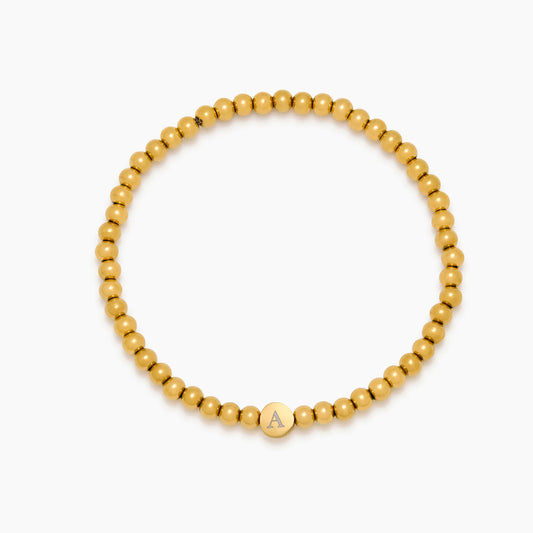 Op maat gemaakte gegraveerde initiaal kralenarmband