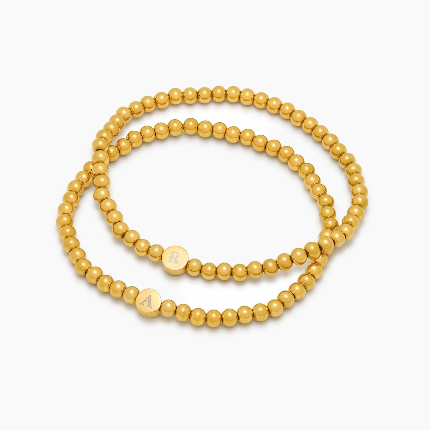Op maat gemaakte gegraveerde initiaal kralenarmband