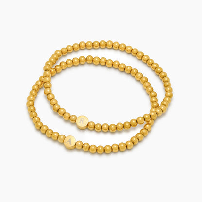 Op maat gemaakte gegraveerde initiaal kralenarmband