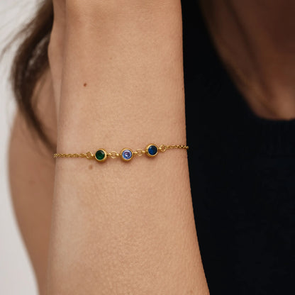 Ontwerp je eigen armband met meerdere geboortestenen