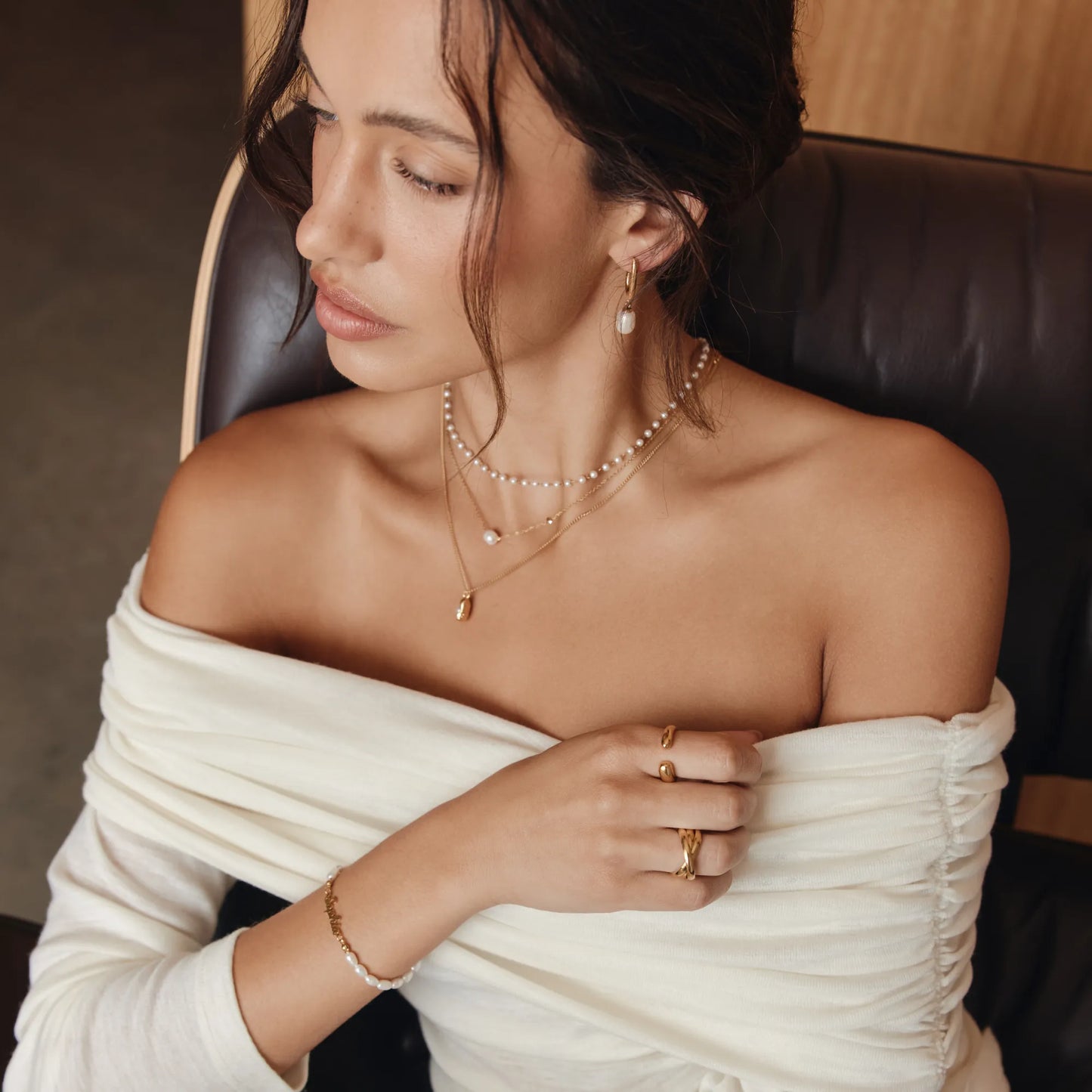 Trio Rollende Ring — Elegante Drie-rijige Ring