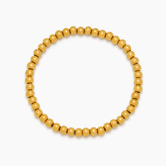 Elegante gouden kralenarmband