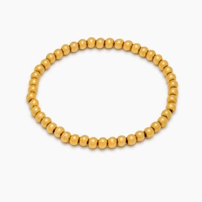 Elegante gouden kralenarmband