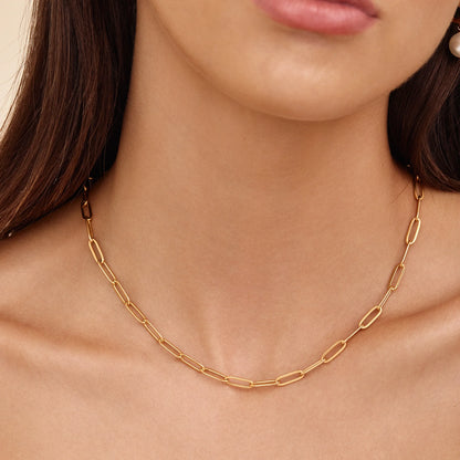 Fijne paperclip-ketting