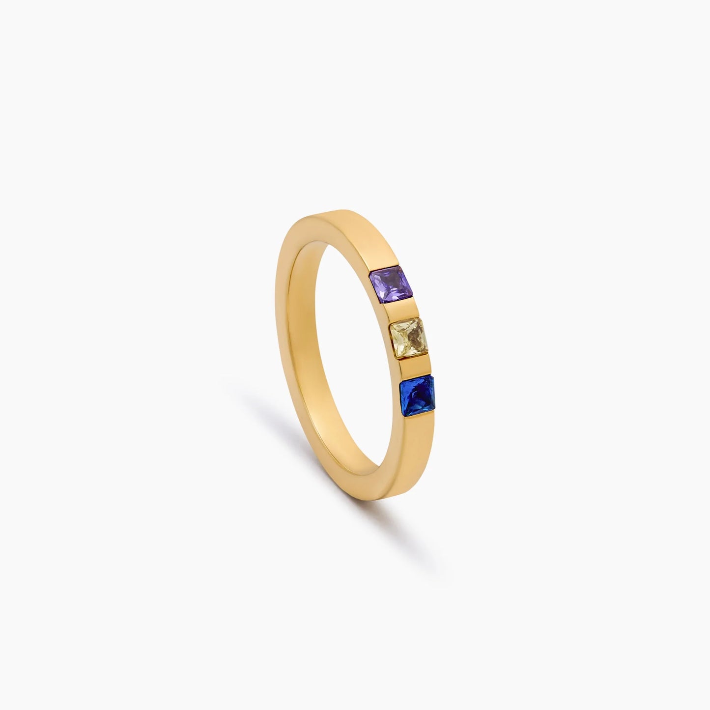 Elegante prinsesgeslepen geboortesteenring