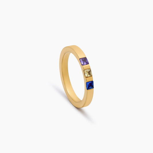 Elegante prinsesgeslepen geboortesteenring