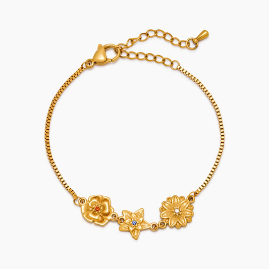 Op maat gemaakte bedelarmband met geboortebloem — Personaliseer met jouw geboortebloem