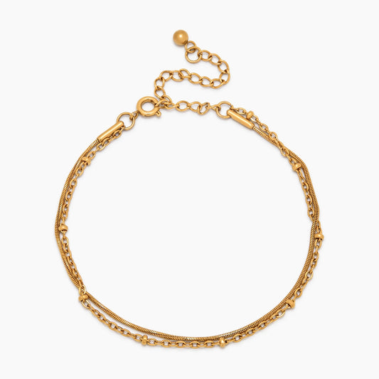 Laagjesarmband met kralen en slangenketting - stijlvol multistrand sieraden