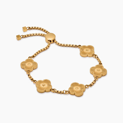 Elegante parelmoeren klavertje-vier armband